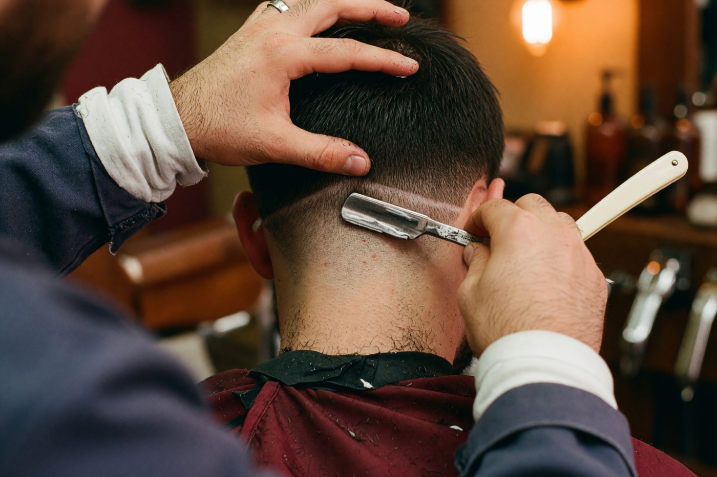 Straight Razor at The Twisted Willow Barbershop in Berea, KY